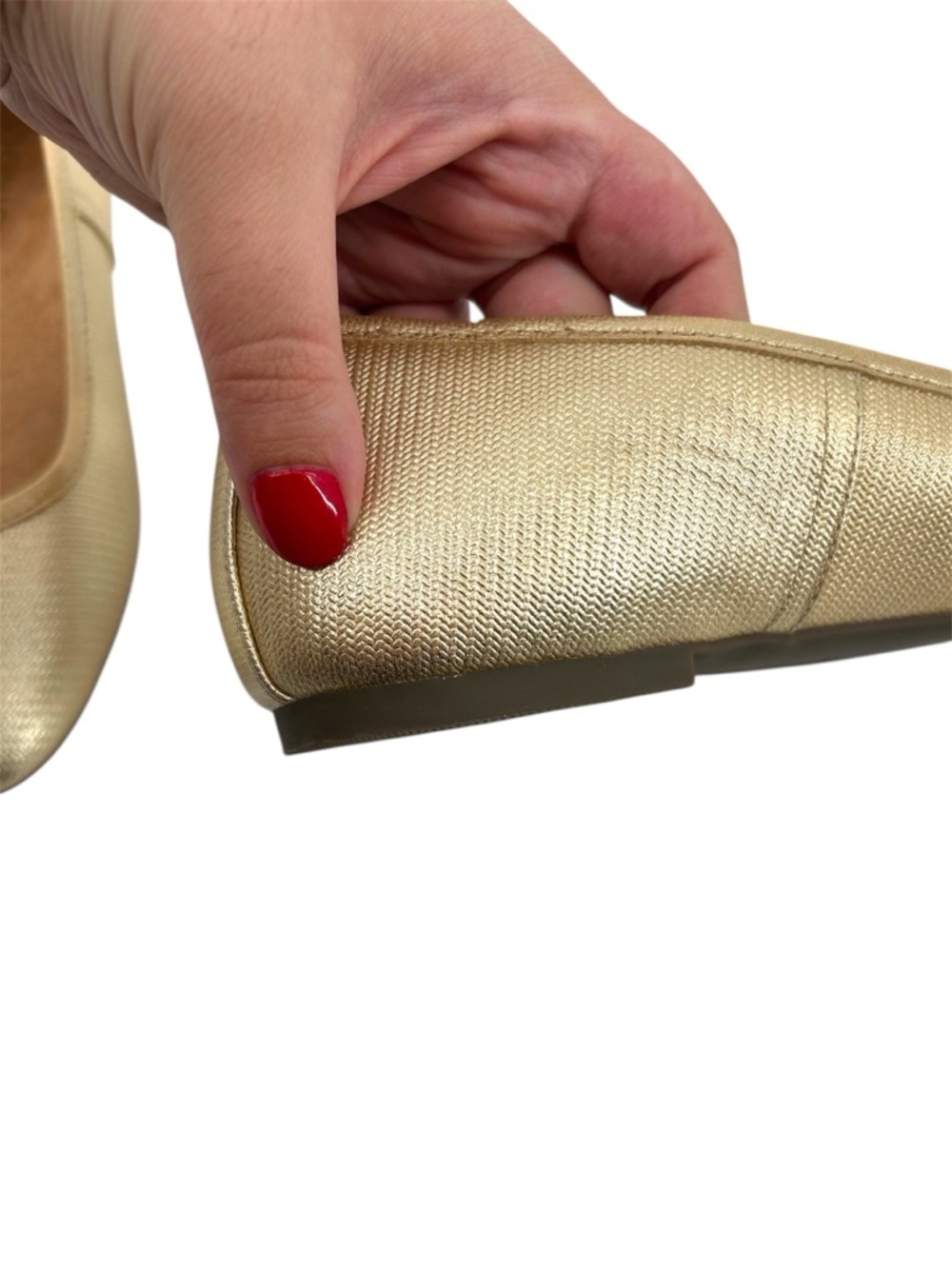 Vionic Orinda Square Toe Ballet Flats in Gold Womens Size 7 READ - Picture 6 of 8